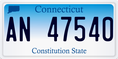 CT license plate AN47540