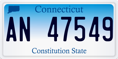 CT license plate AN47549