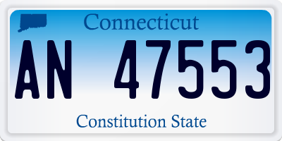 CT license plate AN47553