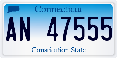 CT license plate AN47555