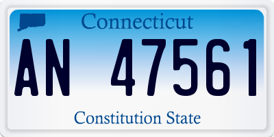CT license plate AN47561