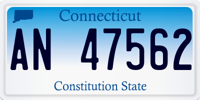 CT license plate AN47562