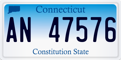 CT license plate AN47576