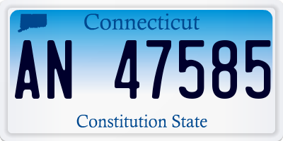 CT license plate AN47585