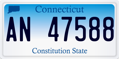 CT license plate AN47588