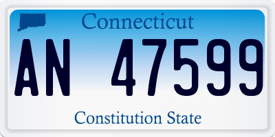 CT license plate AN47599