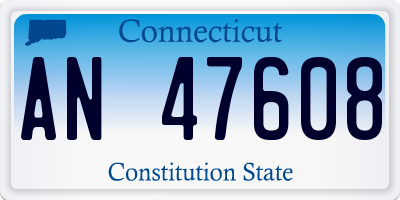 CT license plate AN47608