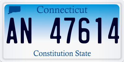 CT license plate AN47614