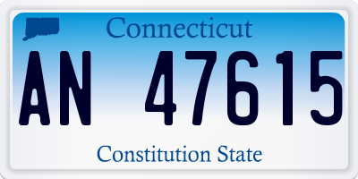 CT license plate AN47615