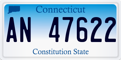 CT license plate AN47622