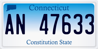 CT license plate AN47633