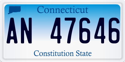 CT license plate AN47646