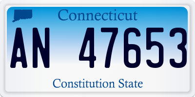 CT license plate AN47653