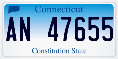 CT license plate AN47655