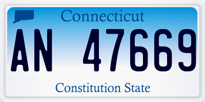 CT license plate AN47669