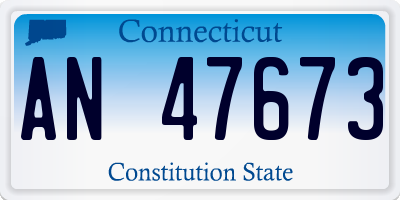CT license plate AN47673