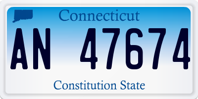 CT license plate AN47674
