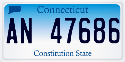 CT license plate AN47686