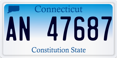 CT license plate AN47687