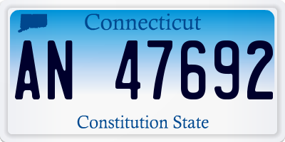 CT license plate AN47692