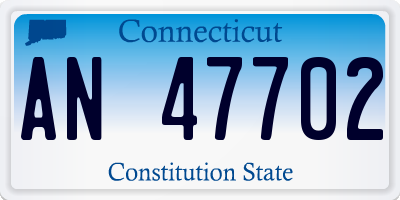 CT license plate AN47702