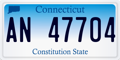 CT license plate AN47704