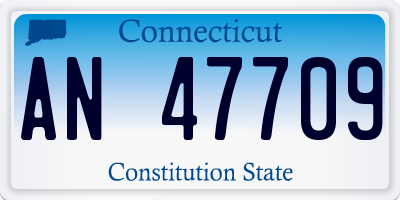 CT license plate AN47709