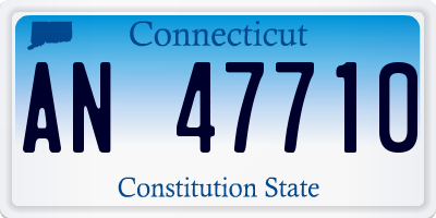 CT license plate AN47710