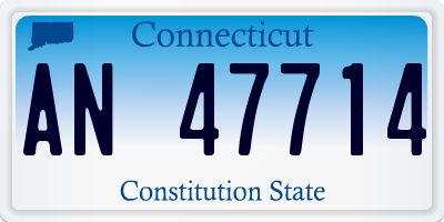CT license plate AN47714