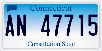 CT license plate AN47715