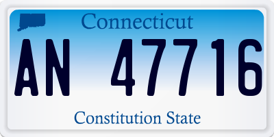 CT license plate AN47716
