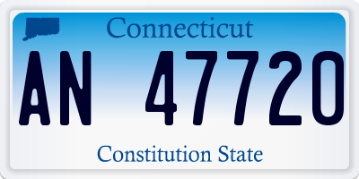 CT license plate AN47720