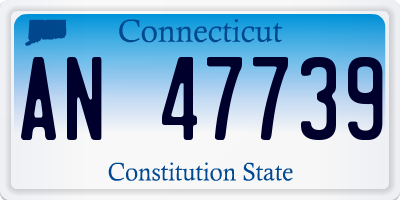 CT license plate AN47739