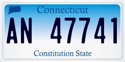 CT license plate AN47741