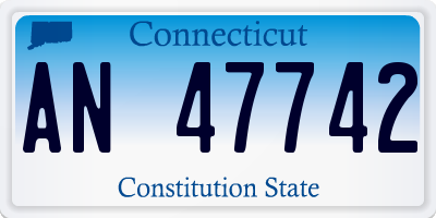 CT license plate AN47742