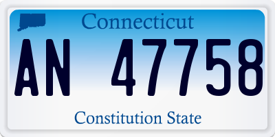 CT license plate AN47758