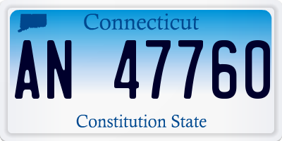 CT license plate AN47760