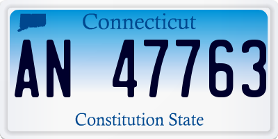 CT license plate AN47763