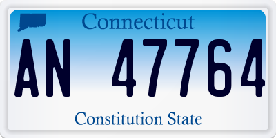 CT license plate AN47764