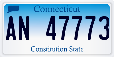CT license plate AN47773