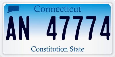 CT license plate AN47774