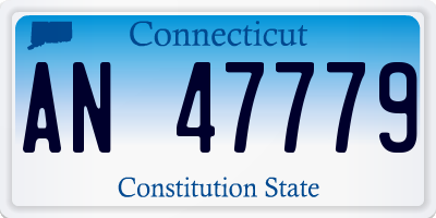CT license plate AN47779