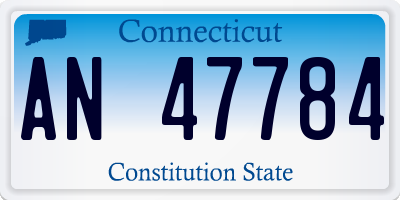 CT license plate AN47784