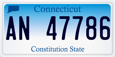 CT license plate AN47786