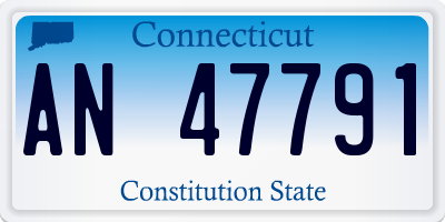CT license plate AN47791