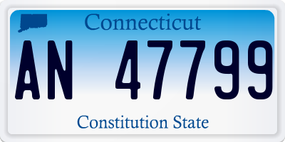 CT license plate AN47799