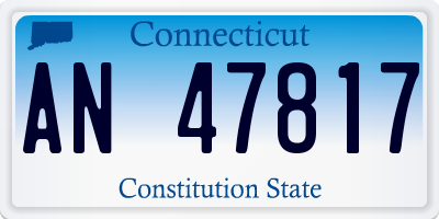 CT license plate AN47817