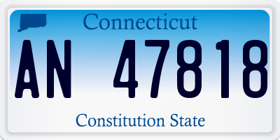 CT license plate AN47818