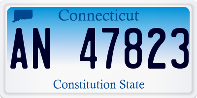 CT license plate AN47823
