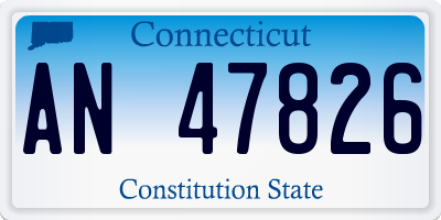 CT license plate AN47826